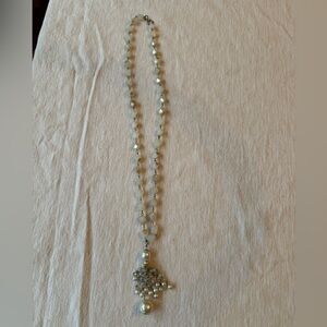 Elegant Silver Pearl Necklace